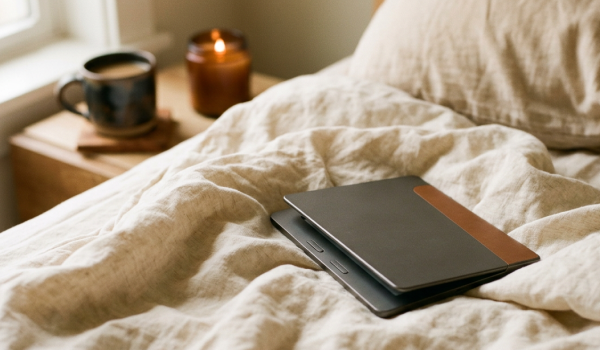 A woman reading, natural light